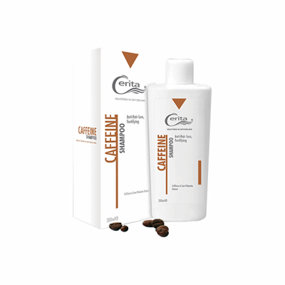 شامپو تقویت کننده و ضد ریزش کافئین سریتا مناسب موهای چرب و معمولی 200 میلی لیتر