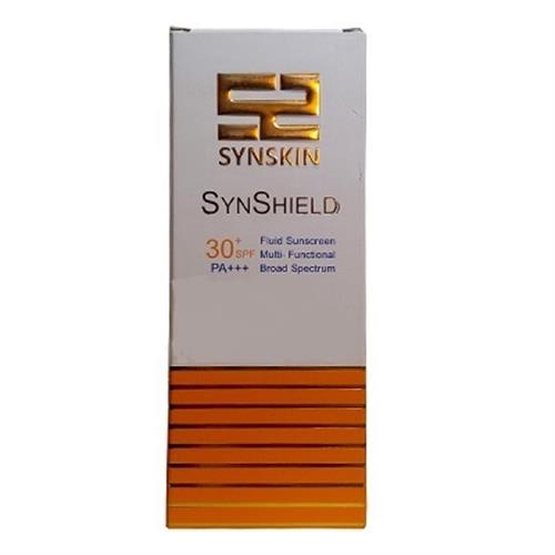 فلوئید ضدآفتاب ساین شیلد بژ متوسط SPF30 ساین اسکین مناسب انواع پوست 40 گرم