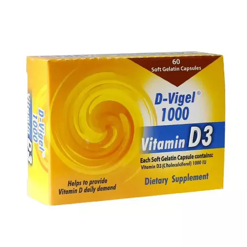 کپسول ژلاتینی نرم ویتامین د3 دی ویژل 1000 دانا فارما 60 عددی