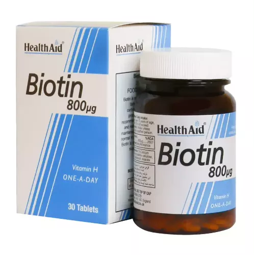 کپسول بیوتین 800 میکروگرم هلث اید 30 عددی