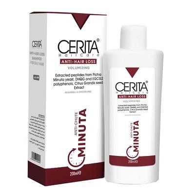 شامپو تقویت کننده و ضد ریزش مناسب موهای چرب مینوتا سریتا 200 میلی لیتر