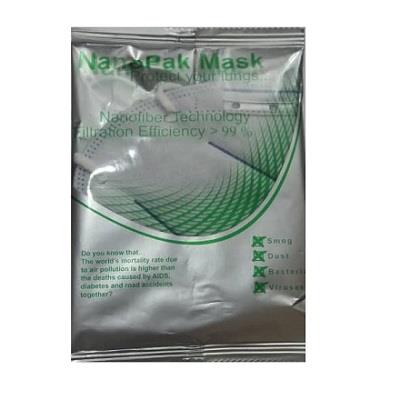 ماسک نانو الیاف بدون سوپاپ N99 نانو پاک 1 عددی