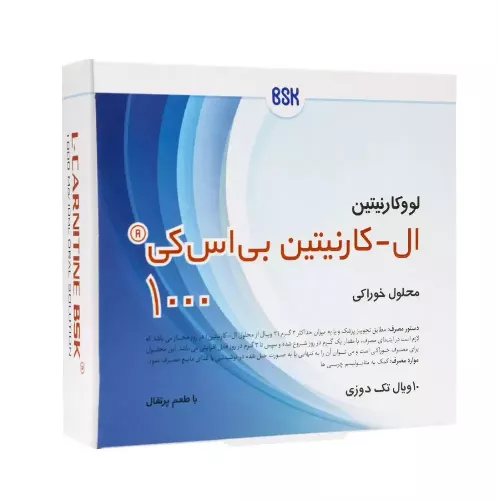 ویال خوراکی ال کارنیتین 1000 میلی گرم بی اس کی 10 عددی