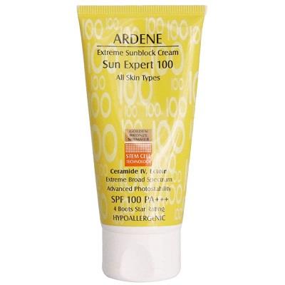 کرم ضد آفتاب آردن SPF100 مناسب انواع پوست 50 گرم