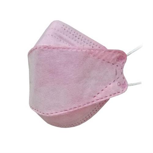 ماسک سه بعدی kf94 صورتی کم رنگ 5 لایه رایا 25 عددی
