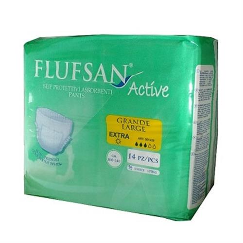 پوشینه بزرگسال شورتی مدل اکسترا سایز بزرگ فلوفسان اکتیو 14 عددی