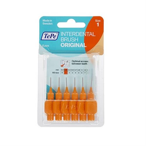 مسواک بین دندانی اورجینال سایز 1 تپه 6 عددی
