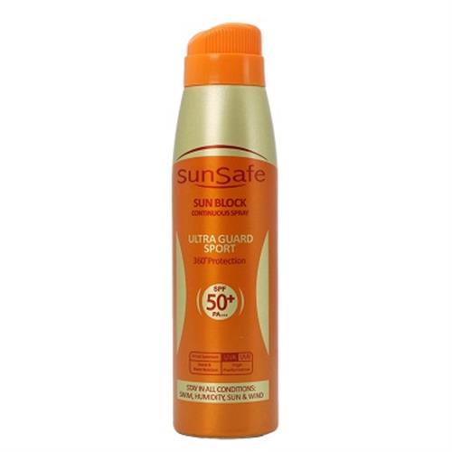 اسپری ضد آفتاب SPF50 سان سیف مناسب انواع پوست 150 میلی لیتر