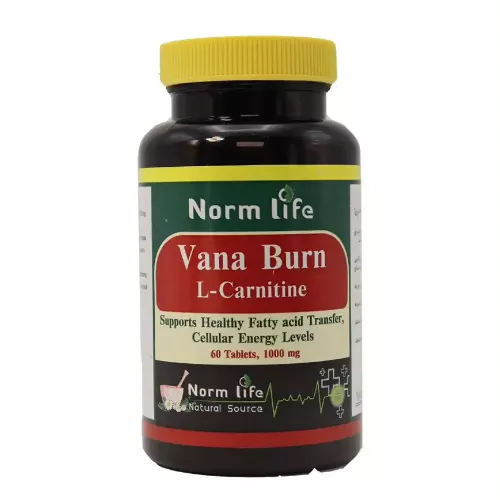 قرص ال کارنیتین 1000 میلی گرم وانا برن نورم لایف 60 عددی