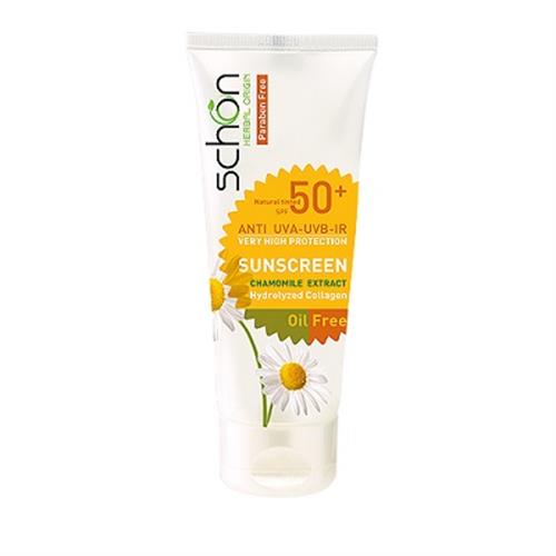 کرم ضد آفتاب فاقد چربی با رنگ طبیعی SPF50 شون مناسب پوست چرب 50 میلی لیتر