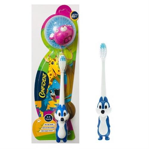 مسواک کودک مدل سنجاب خوشحال کانفیدنت بسیار نرم