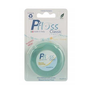 نخ دندان کلاسیک فلوراید نعنایی پی فلوس 50 متر