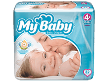 پوشک بچه سایز +4 مای بی بی 32 عددی
