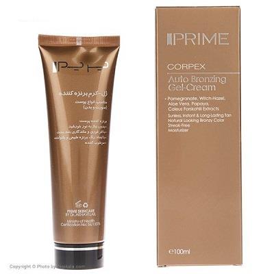 ژل کرم برنزه کننده پرایم مناسب انواع پوست 100 میلی لیتر