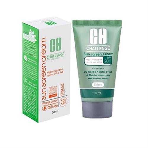 کرم ضدآفتاب spf50 رنگی چلنج مناسب پوست خشک و نرمال 50 میلی لیتر