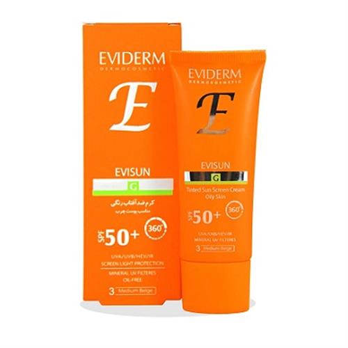 کرم ضد آفتاب بژ متوسط شماره 3 اوی سان اویدرم مناسب پوست چرب 40 میلی لیتر