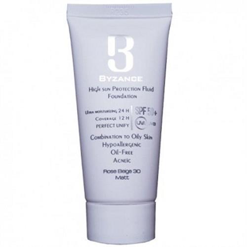 فلوئید ضدآفتاب کرم پودری SPF50 رز بژ 30 مات بیزانس مناسب پوست مختلط و چرب 30 میلی لیتر