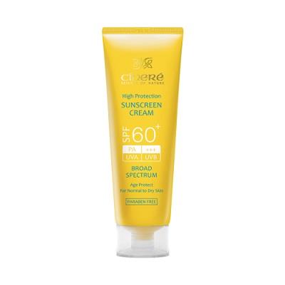 کرم ضد آفتاب بدون رنگ SPF60 سینره مناسب پوست های معمولی تا خشک 50 میلی لیتر