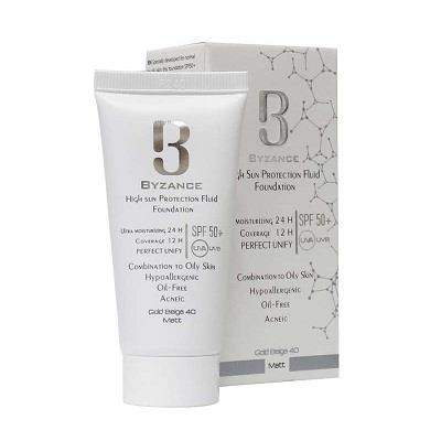 فلوئید ضدآفتاب کرم پودری SPF50 بیزانس مناسب پوست مختلط و چرب 30 میلی لیتر