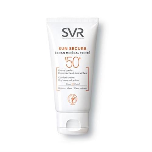 کرم ضدآفتاب مینرال سان سکیور رنگی SPF50 اس وی آر مناسب پوست معمولی و خشک و خیلی خشک 50 میلی لیتر