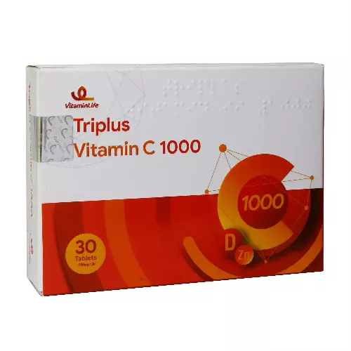 قرص بلعیدنی تری پلاس ویتامین ث 1000 ویتامین هاوس 30 عددی