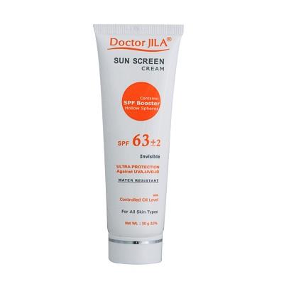 کرم ضد آفتاب SPF63 دکتر ژیلا مناسب انواع پوست 50 گرم
