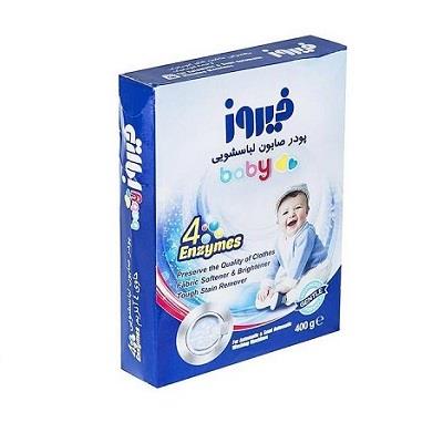 پودر صابون لباسشویی 4 آنزیم فیروز 400 گرم