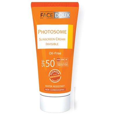 کرم ضد آفتاب فوتوزوم فیس دوکس SPF 50 فاقد رنگ انواع پوست 40 میلی لیتر