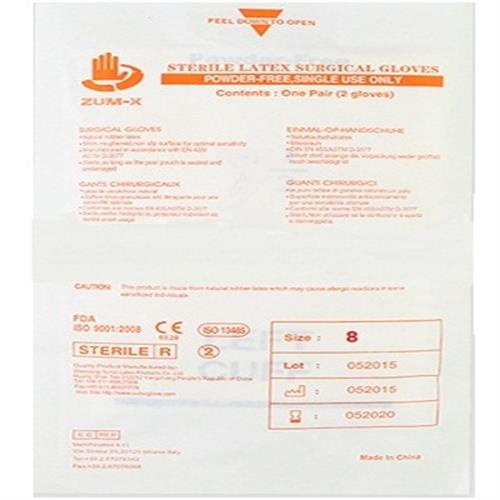 دستکش جراحی استریل 8 پودر دار