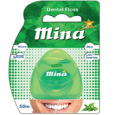 نخ دندان نعنایی مینا مدل استار 50 متر