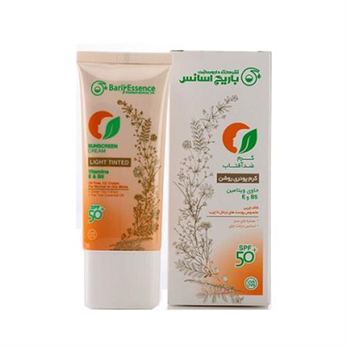 کرم ضد آفتاب کرم پودری روشن spf50 باریج اسانس مناسب پوست نرمال تا چرب 60 میلی لیتر