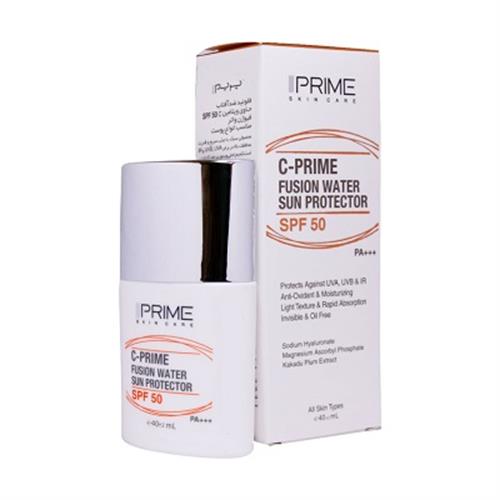فلوئید ضد آفتاب SPF50 فیوژن واتر پرایم حاوی ویتامین C حجم 40 میلی لیتر Prime Fusion water Spf50 Sunscreen Cream 40 ml