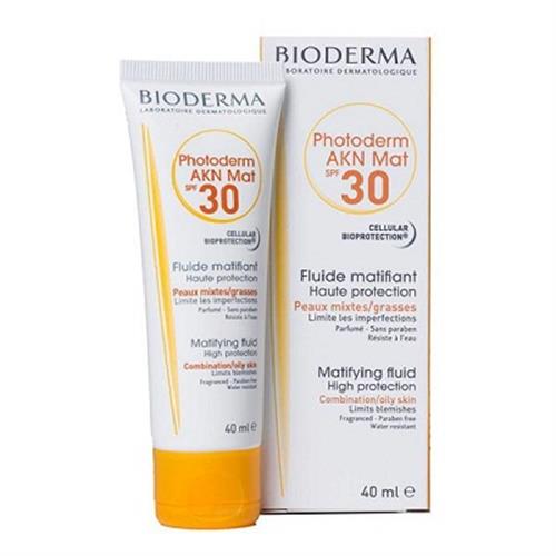 فلوئید ضد آفتاب فتودرم آکنه مت SPF30 بایودرما مناسب پوست چرب و مختلط 40 میلی لیتر