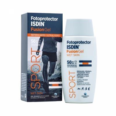 ژل ضدآفتاب فیوژن ژل اسپرت ⁺SPF50 ایزدین مناسب انواع پوست 100 میلی لیتر