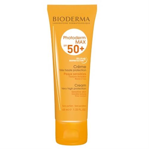 کرم ضد آفتاب فتودرم مکس SPF50 بی رنگ بایودرما مناسب پوست های خشک و معمولی 40 میلی لیتر