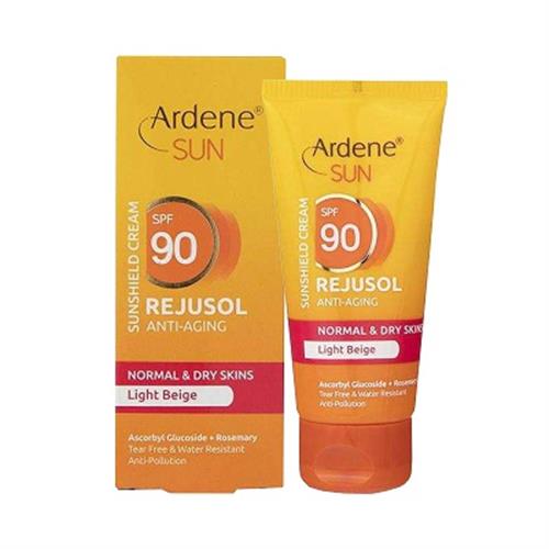 کرم ضد آفتاب رجوسول بژ روشن آردن SPF90 مناسب پوست معمولی تا خشک 50 گرم