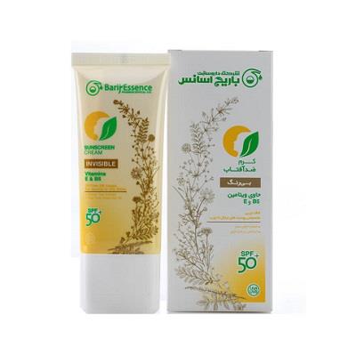 کرم ضد آفتاب spf50 باریج اسانس مناسب پوست نرمال تا چرب 60 میلی لیتر