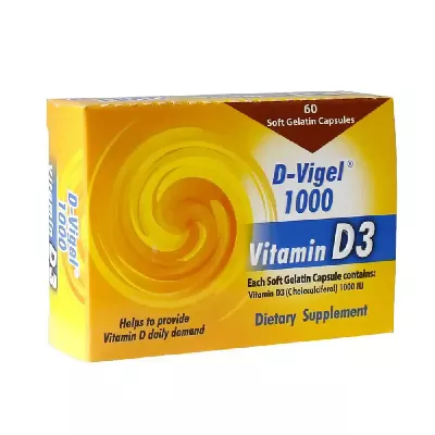 کپسول ژلاتینی نرم ویتامین د3 دی ویژل 1000 واحدی دانا فارما 60 عددی