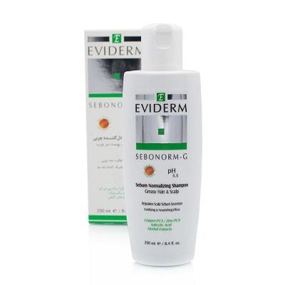 شامپو متعادل کننده چربی سبونورم جی اویدرم مناسب مو و پوست سر چرب 250 میلی لیتر